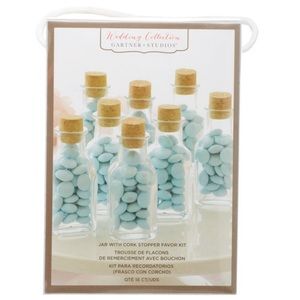 Gartner Studios Glass Cork Top Wedding Favor Jars, 18 Packs
